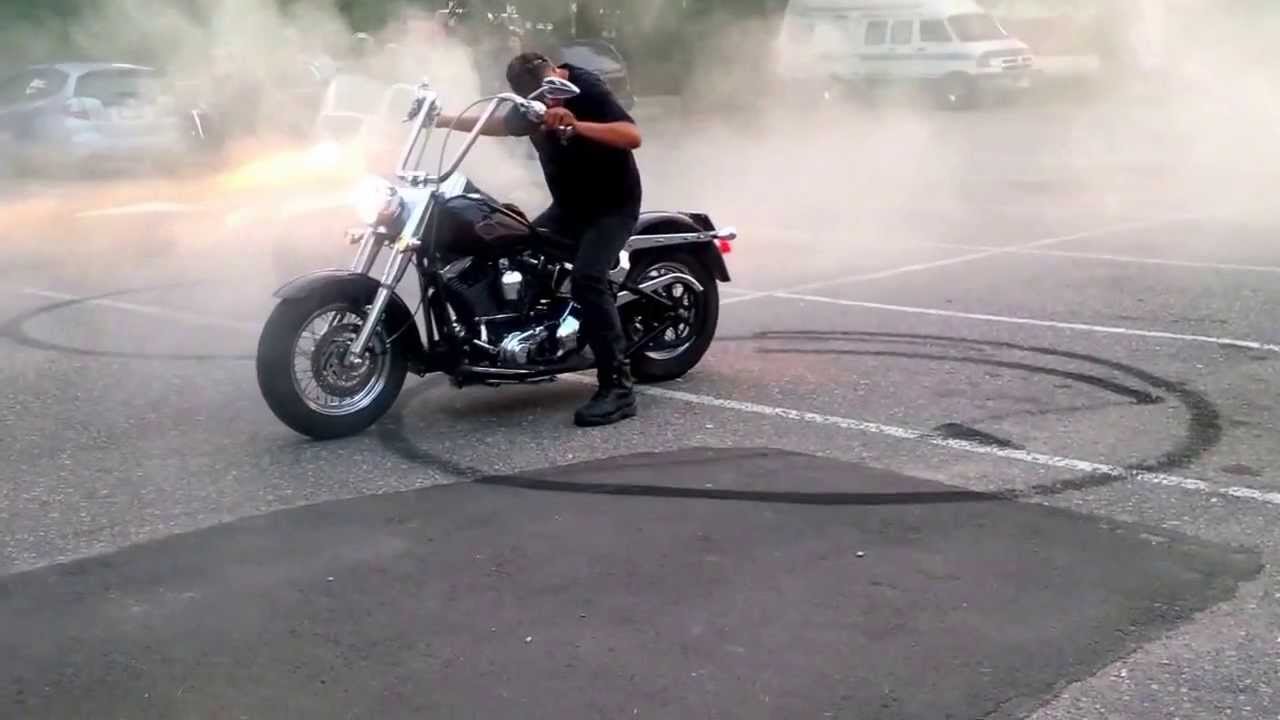 Double Happy Face burnout at the Riverfront Pub