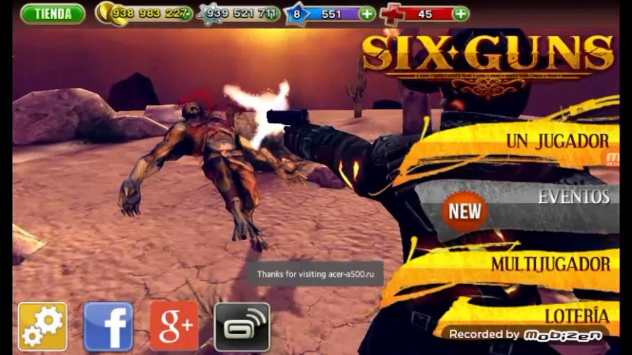Hack de six Gun bien explicado apk + Datos\Dinero y