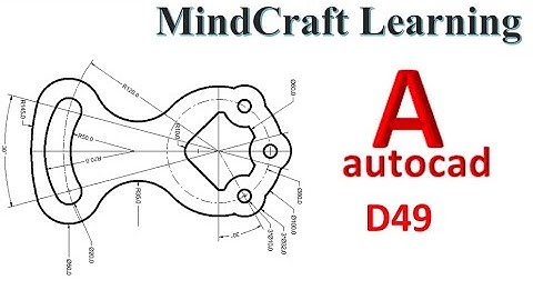 AutoCAD 2D Mechanical Drawing Practice Exercise D49 | Beginner Tutorial #design #engineering 