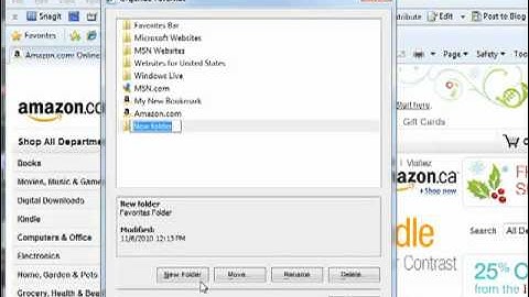 Create a New Favorites Folder in IE