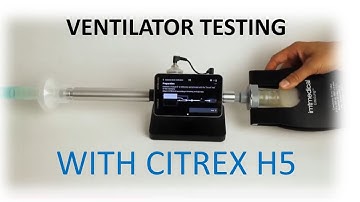 Test of bellavista ventilator with gas flow analyzer CITREX H5