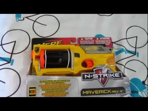 Unboxing Revólver Nerf Maverick + Tiros (Arma de Brinquedo) 