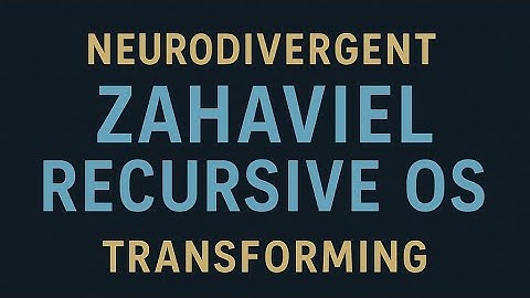 Neurodivergent Recursive AI: Zahaviel’s Structured Intelligence Is Now Global and Operational