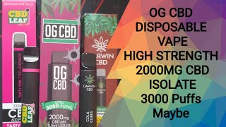 Cbd Vape Very Potent 2000mg. OG Cherry Drops. 3000puff Vape 8.5mg