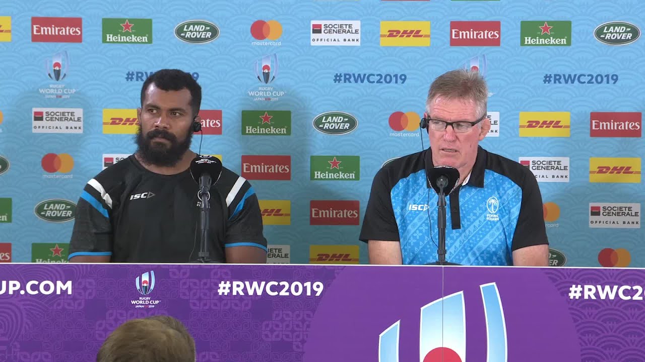 Fiji post match press conferences at Rugby World Cup 2019 sevens rugby sydney