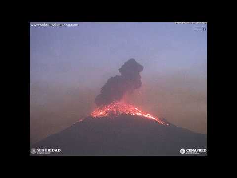 Espectacular explosión Volcán Popocatépetl 26 de marzo 2019 vista SNR #Puebla