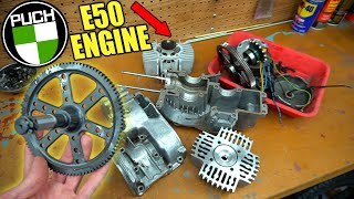 Making my MOPED FASTER! Puch Maxi 64cc POLINI Kit e50 & GEARS!