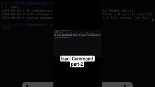 lspci command part-2 in Kali Linux #kalilinux #linux #terminal #ethicalhacking #hacker #viral #yt