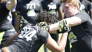 Dallas RCS: OL vs. DL 1-on-1 drills - Part 1