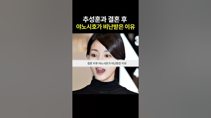 추성훈과 결혼 후 야노시호가 비난받은 이유 #야노시호#추사랑#추성훈