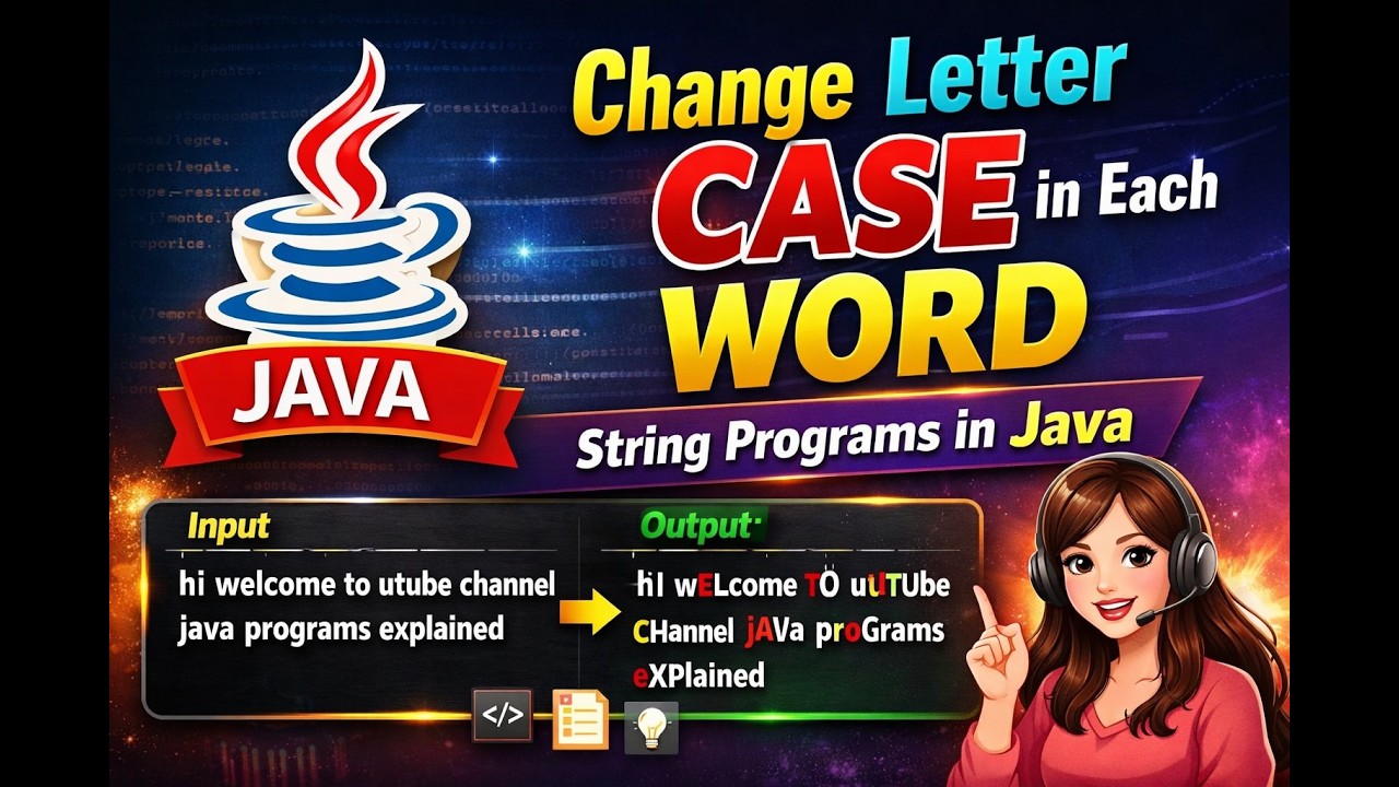 Java Program to Change Specific Letter Cases in Each Word | String ...