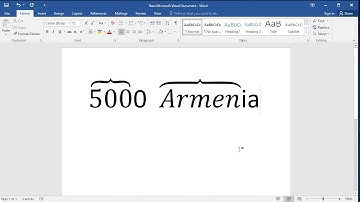 How to overbrace any word , letter or number in Word