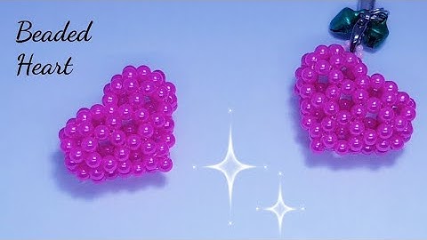 How to make beaded heart ,step by step,Beaded keychian