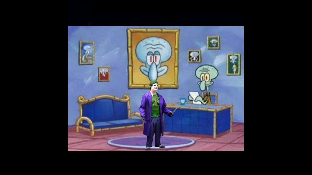 I'm The Joker Baby Impostor sends Squidward to Jesus #shorts #joker #spongebob