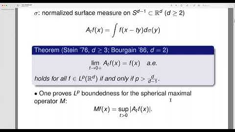 Lp and Lp-improving bounds for spherical maximal operators by Andreas Seeger