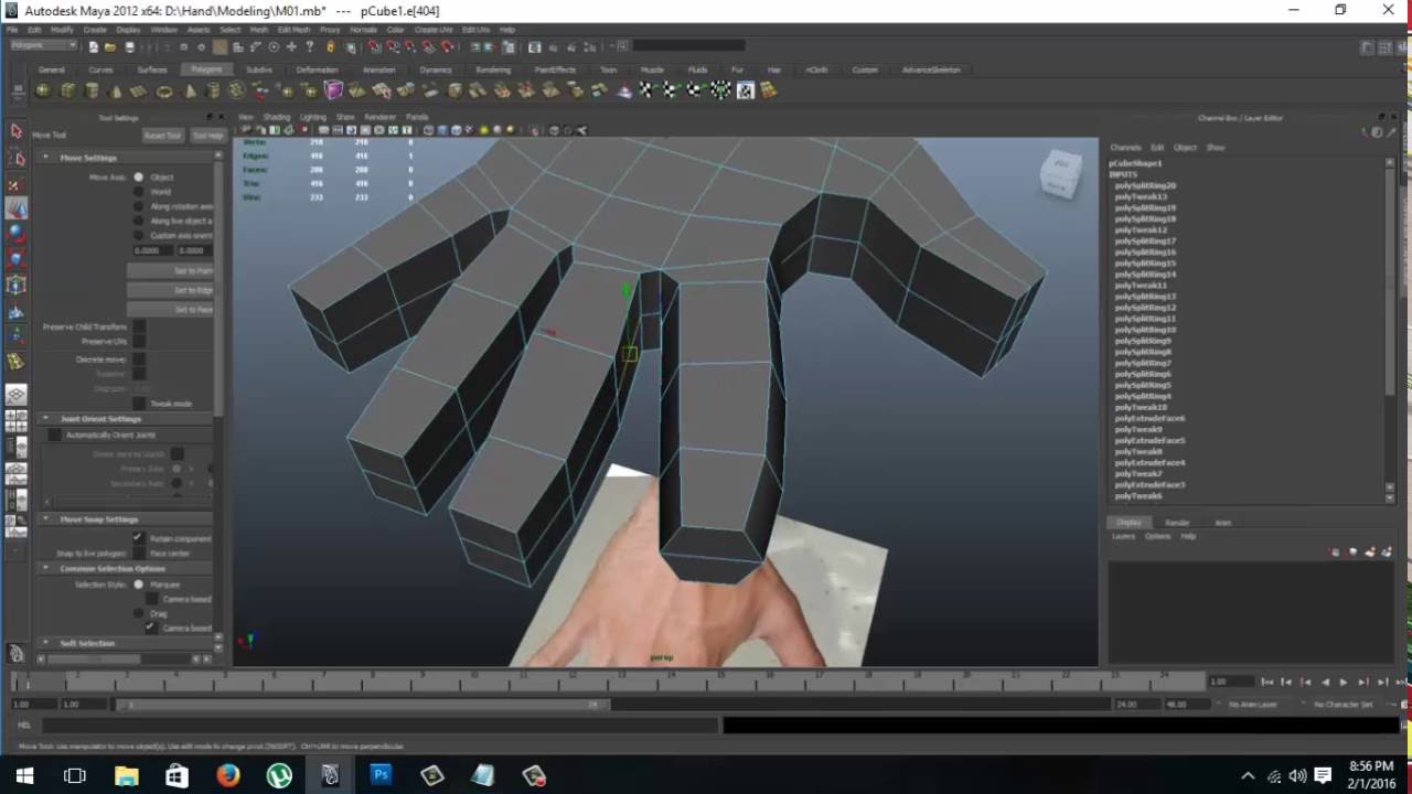 Autodesk Maya tutorial 3D hand model  YouTube