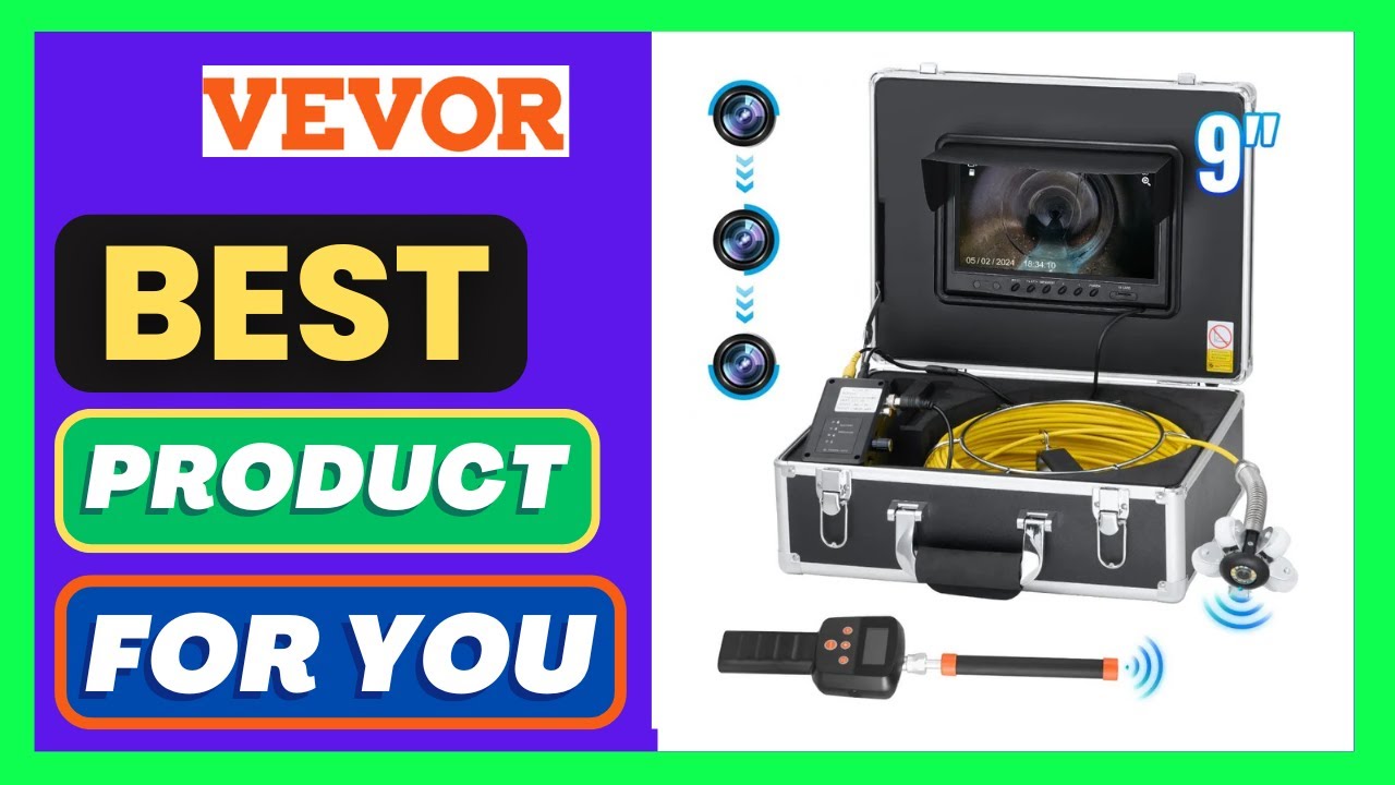 VEVOR Sewer Camera with 512Hz Locator, 165 ft/50 m,