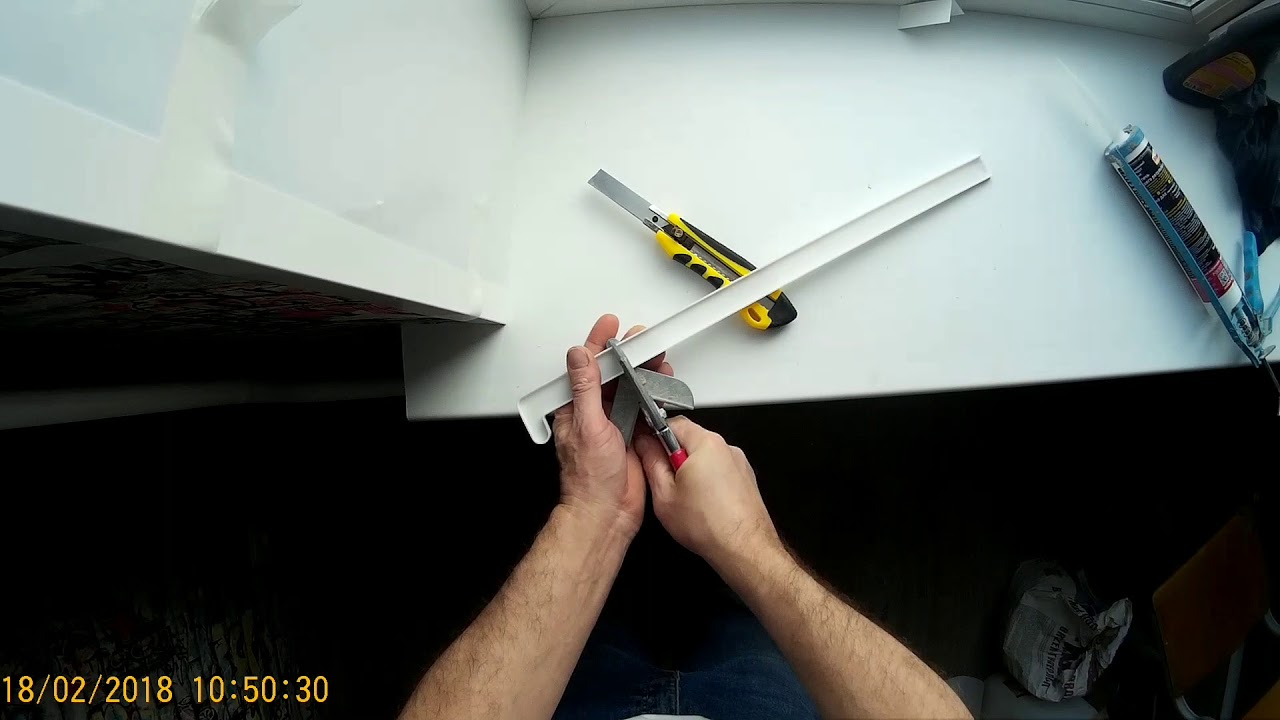 Установка пластиковых уголков на окна - YouTube