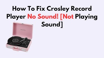 How To Fix Crosley Record Player No Sound! [Not Playing Sound]