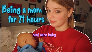 Taking care of a real care baby for 24 hours * very stressful *