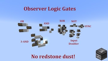 1-Wide Tileable Observer Logic Gates || Redstone Computing