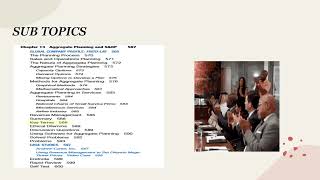 AGGREGATE PLANNING   TOPICS AND SUB TOPICS OVERVIEW Profile