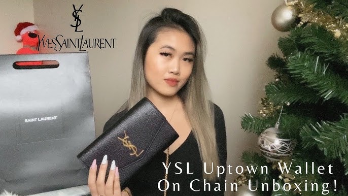 Yves Saint Laurent Uptown Gain de Poudre Crossbody Chain Wallet