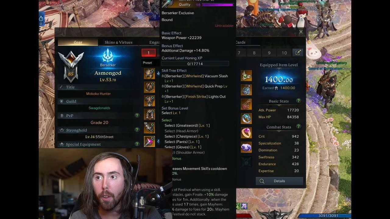 Asmon finally reached 1400 Item Level