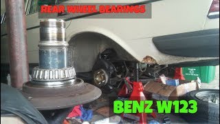 MERCEDES-BENZ W123 W126 W116 W115 REAR WHEEL BEARINGS REPACKED + NEW SEALS