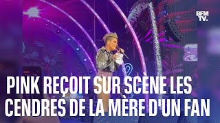 En plein concert, Pink reçoit un sachet contenant... les cendres de la mère d'un fan