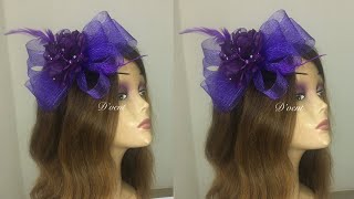 How To Make This Purple Crinoline Fascinator