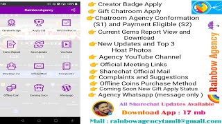 Sharechat Rainbow Agency Smart App , Giftchat Room Agency , Regular Updates Available . screenshot 5