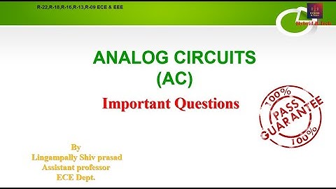 Analog Circuits Important Questions | Unit-wise Long & Short Questions | JNTU R22