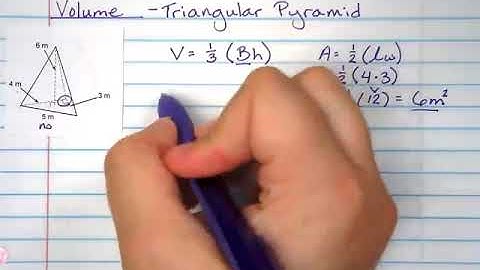 Volume of Triangular Pyramid Example