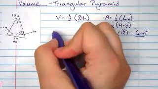 Volume of Triangular Pyramid Example Volume Of A Triangular Pyramid Example