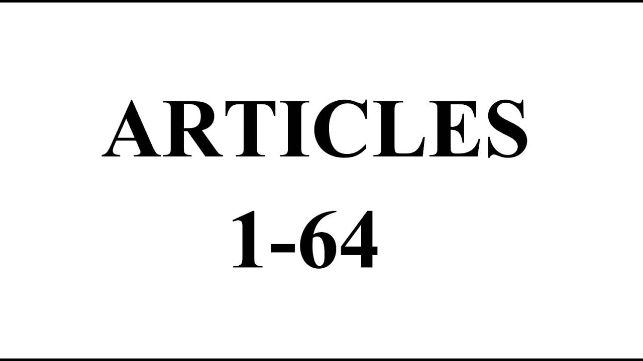 İngilis dili, Articles izah / Artikl izah Toplu 1 (1-64 tests)