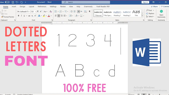 Dotted Letters Font In Word (FREE) - Tracing Letters For Toddlers In Microsoft Word