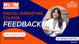 Student Feedback | Dr. | D Rinku Mittal | Digital Marketing course in Hisar