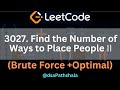 Leetcode 3027 | Find the Number of Ways to Place People II | Java | daily challenge | hindi | 3027