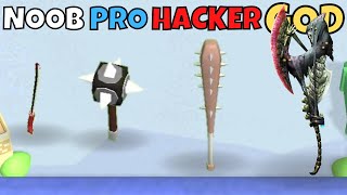 NOOB vs PRO vs HACKER vs GOD in Merge Master Weapon Evolution