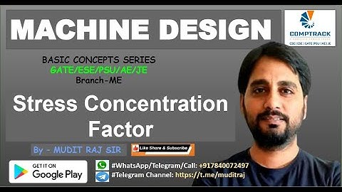 Machine Design by Mudit Raj Sir | Stress Concentration Factor