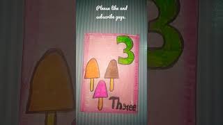 #artbyrupali 1 to 10  flashcards handmade flashcards #youtubeshorts #shorts.