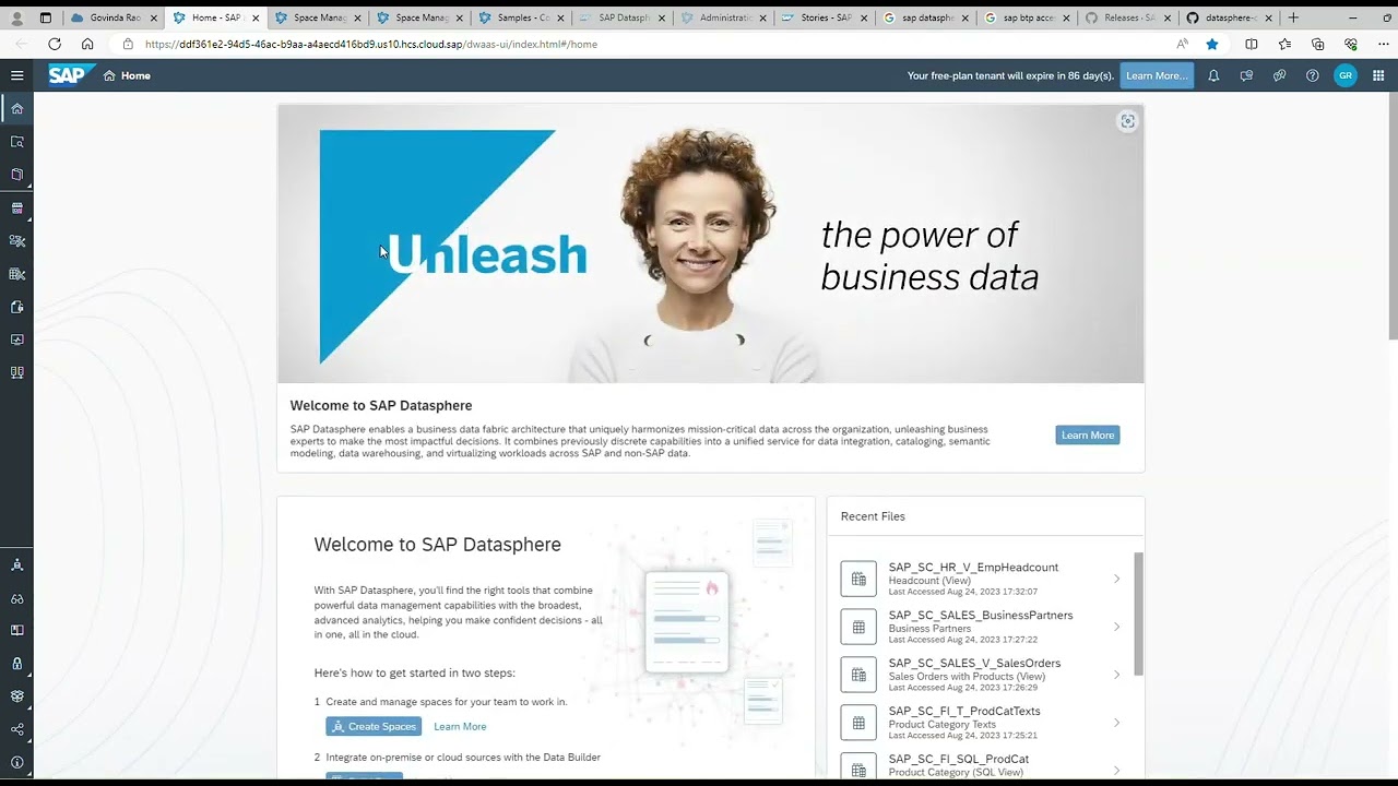 SAP Datasphere (Data Warehouse Cloud) Trail setup on BTP and Guide Experience Setup||