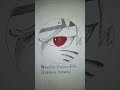 #Naruto#demon#Eye(kurama chakra)drawing#art#with#red#brush#pen#and#sketch