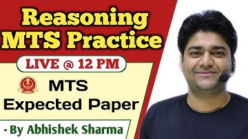 Practice of MTS  Expected Paper | Day - 4 | Reasoning by Abhishek Sharma #mts