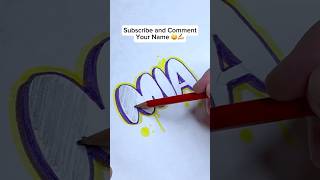 ✍🏻🤩 How To Write Bubble Letters (Easy Tutorial) #shorts