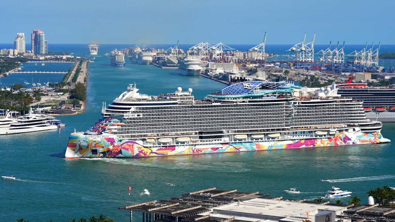 🔴 Port Miami Cruise Ship Terminals - LIVE