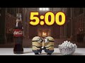 5 Minute Timer | [ Coke &amp; Mentos ] 💥 Minions Experiment!