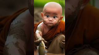 little monk so cute. #youtubeshorts #littlemonk #viralshort #trendingshorts #viral #shorts #cutebaby
