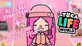 FREE PINK ITEMS + FREE PINK HOUSE DESIGN IN TOCA LIFE WORLD ???